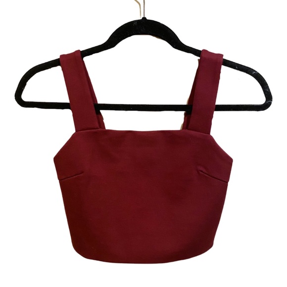 Urban Outfitters Tops - Urban Outfitters Silence + Noise Red Wine Crop Top